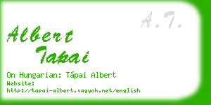 albert tapai business card