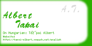 albert tapai business card